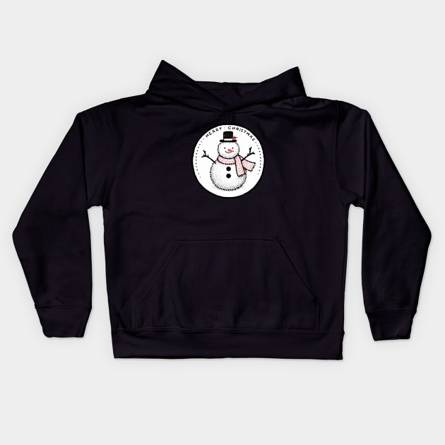 Snowman Christmas Kids Hoodie by katzura